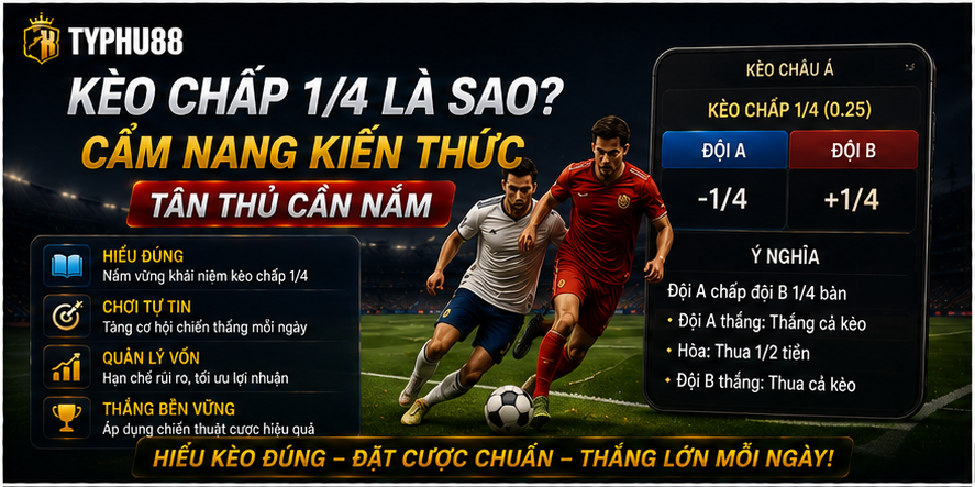 Kèo Chấp 1/4 Là Sao? Cẩm Nang Kiến Thức Tân Thủ Cần Nắm