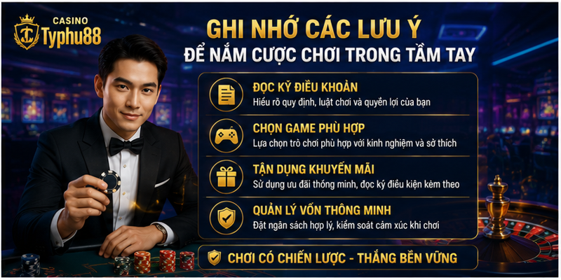 Ghi nhớ các lưu ý để nắm cược chơi trong tầm tay Ghi nhớ các lưu ý để nắm cược chơi trong tầm tay