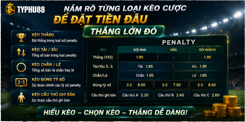 Nắm rõ từng loại kèo cược để đặt tiền đâu thắng lớn đó