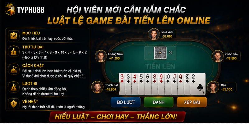 Hội viên mới cần nắm chắc luật lệ game bài tiến lên online Hội viên mới cần nắm chắc luật lệ game bài tiến lên online