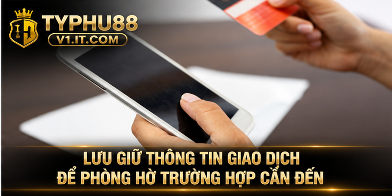 Lưu giữ thông tin giao dịch để phòng hờ trường hợp cần đến