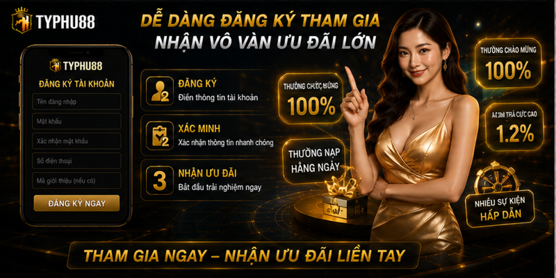 Dễ dàng đăng ký tham gia, nhận vô vàn ưu đãi lớn Dễ dàng đăng ký tham gia, nhận vô vàn ưu đãi lớn
