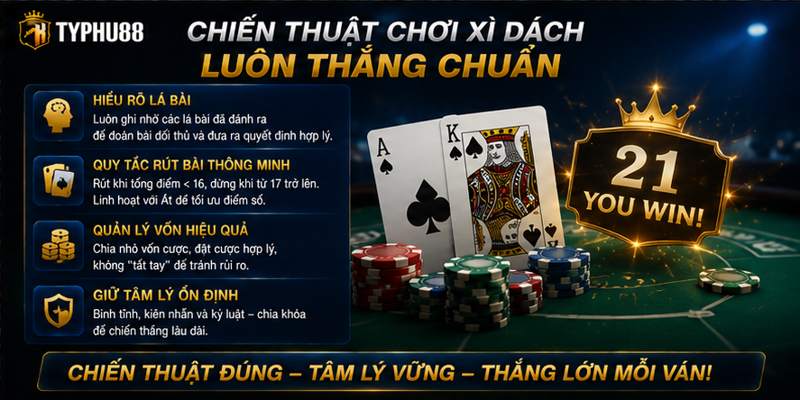 Chiến thuật chơi xì dách luôn thắng chuẩn Chiến thuật chơi xì dách luôn thắng chuẩn